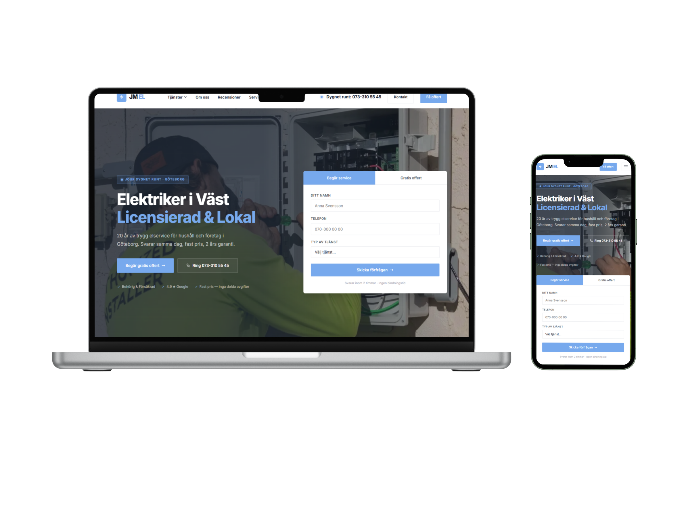 Service Elektriker - BTC — webbplats