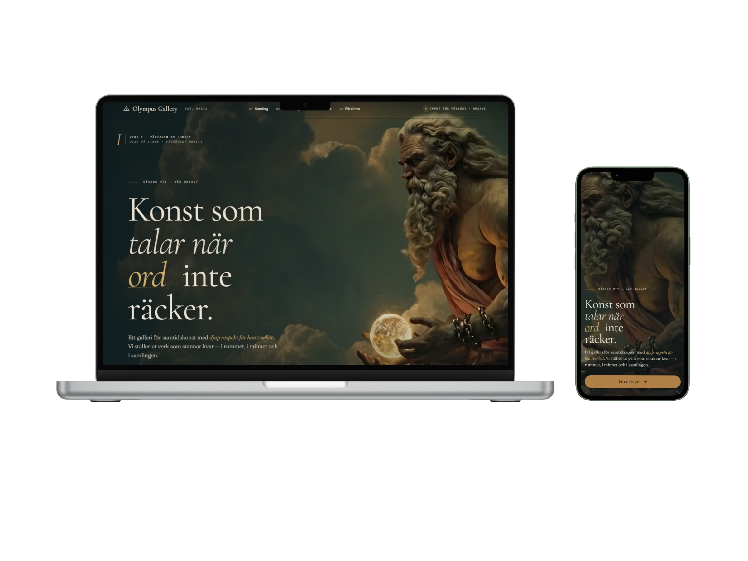 Konstgalleri — webbplats